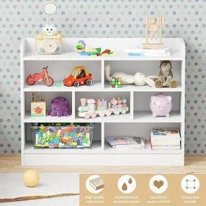 Storage Organizer – Engineered Wood Cabinet with White Finish for Home,